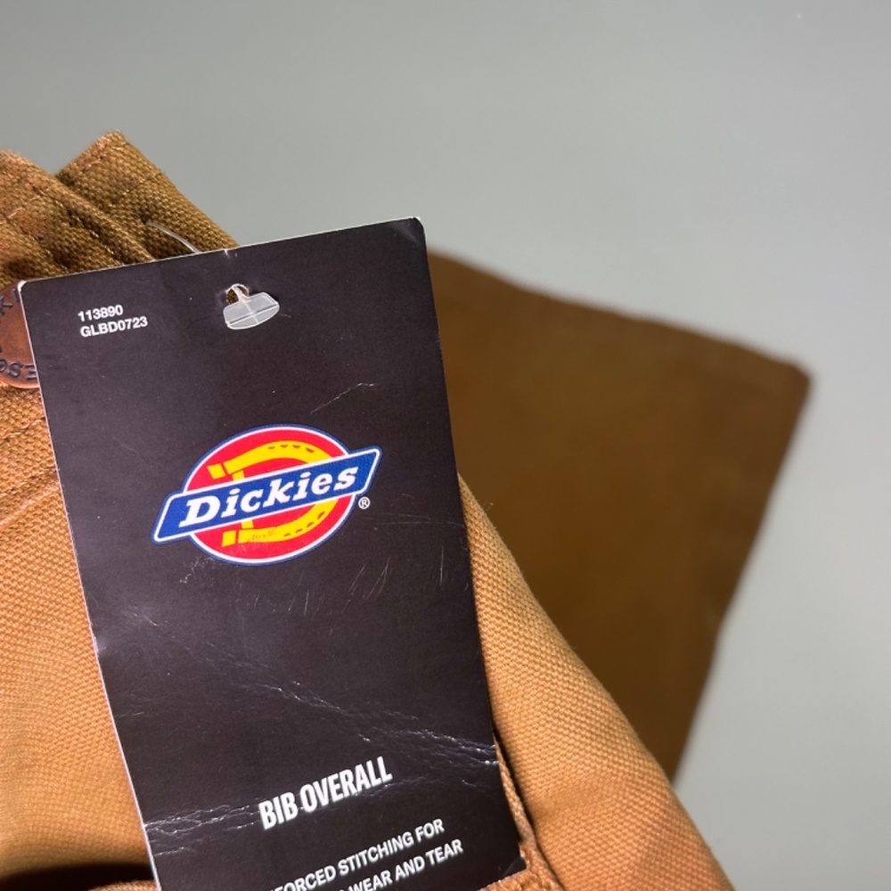Dickies Brown Bib Overalls Kids 10/12 (M) Workwear Style - Picture 8 of 8